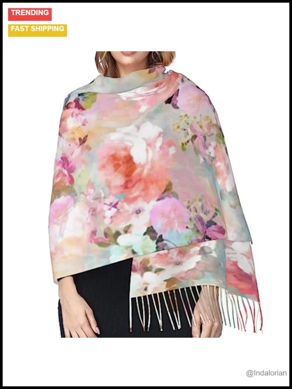 SLEHAGU Women's Pashmina Shawl Wrap Scarf Winter Wedding Bridal Large
